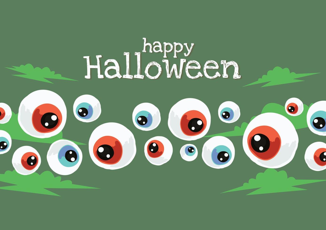 cute items spooky banner old scholl design for halloween vector