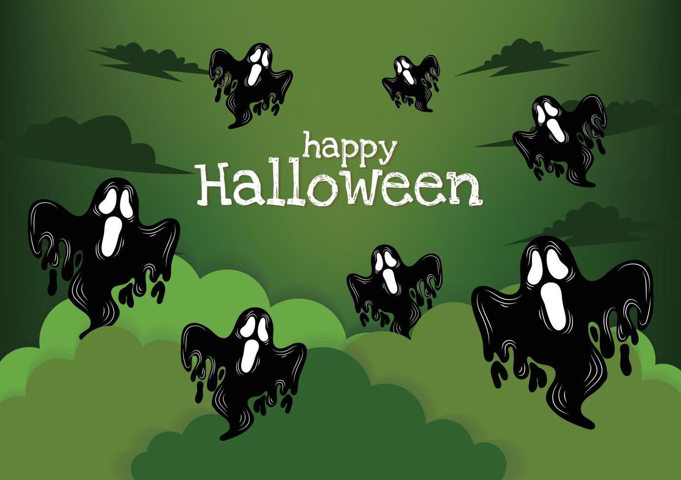 halloween cute item banner vector design