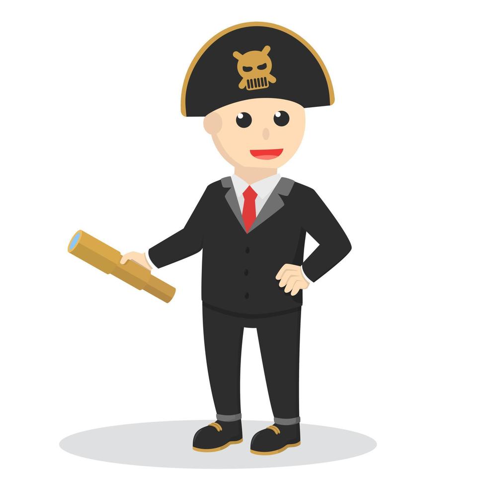 male businessman pirate design people vector