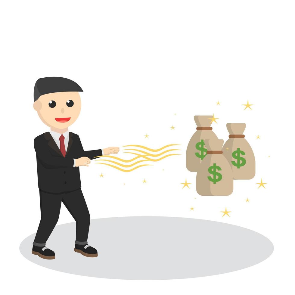 businessman take a money with magic vector