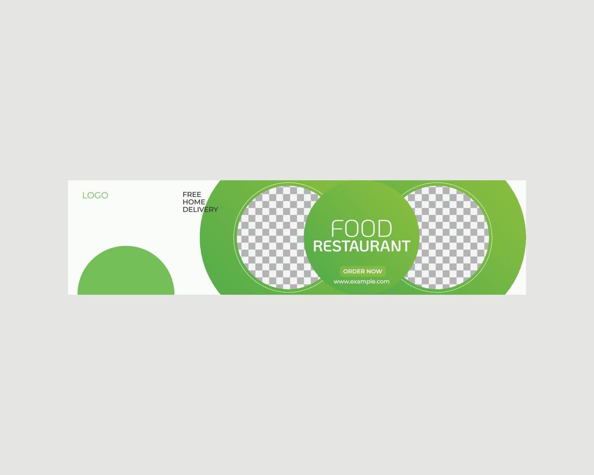food company cover template design vector