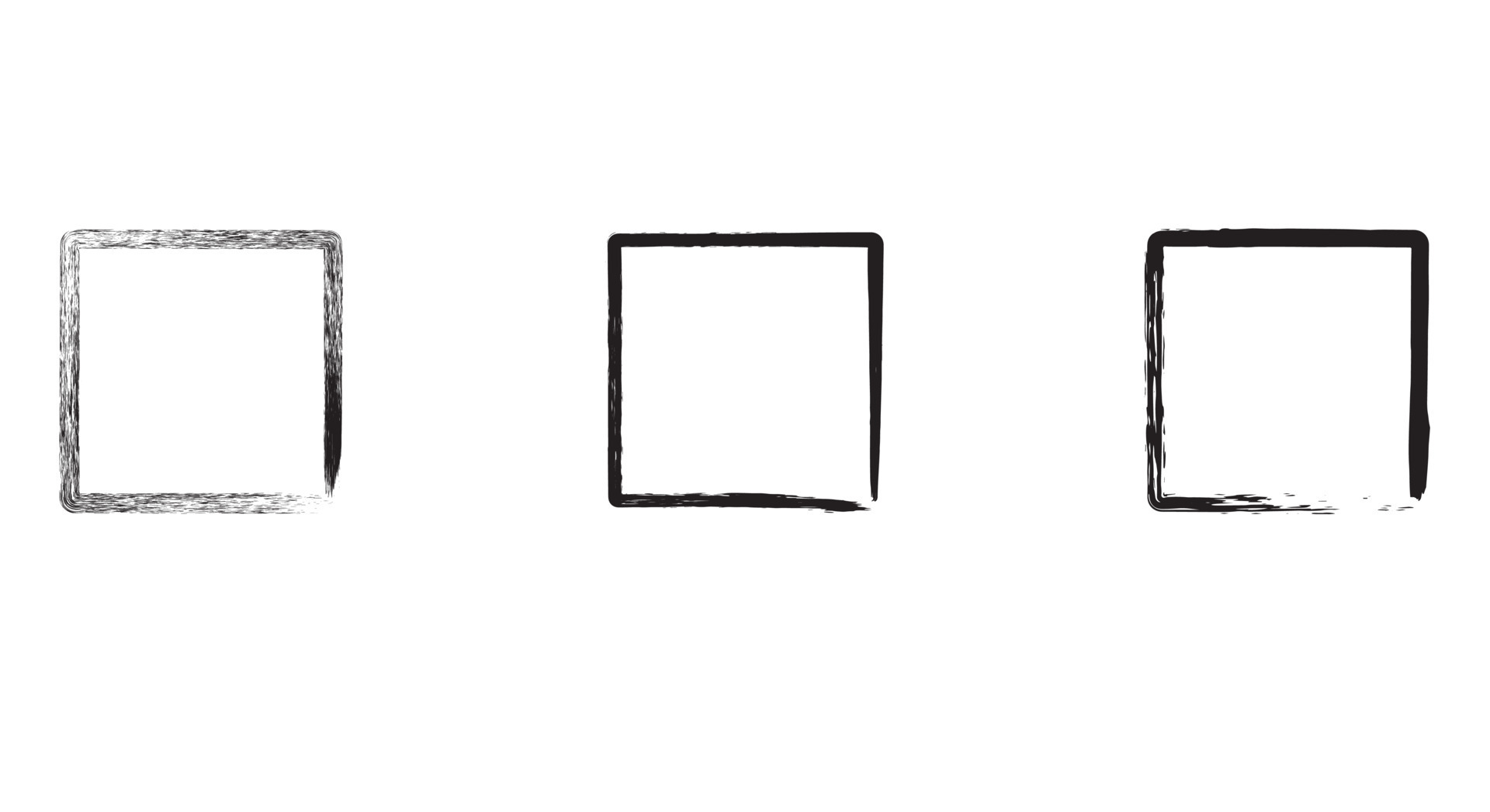 square brush stroke vector design illustration isolated on white