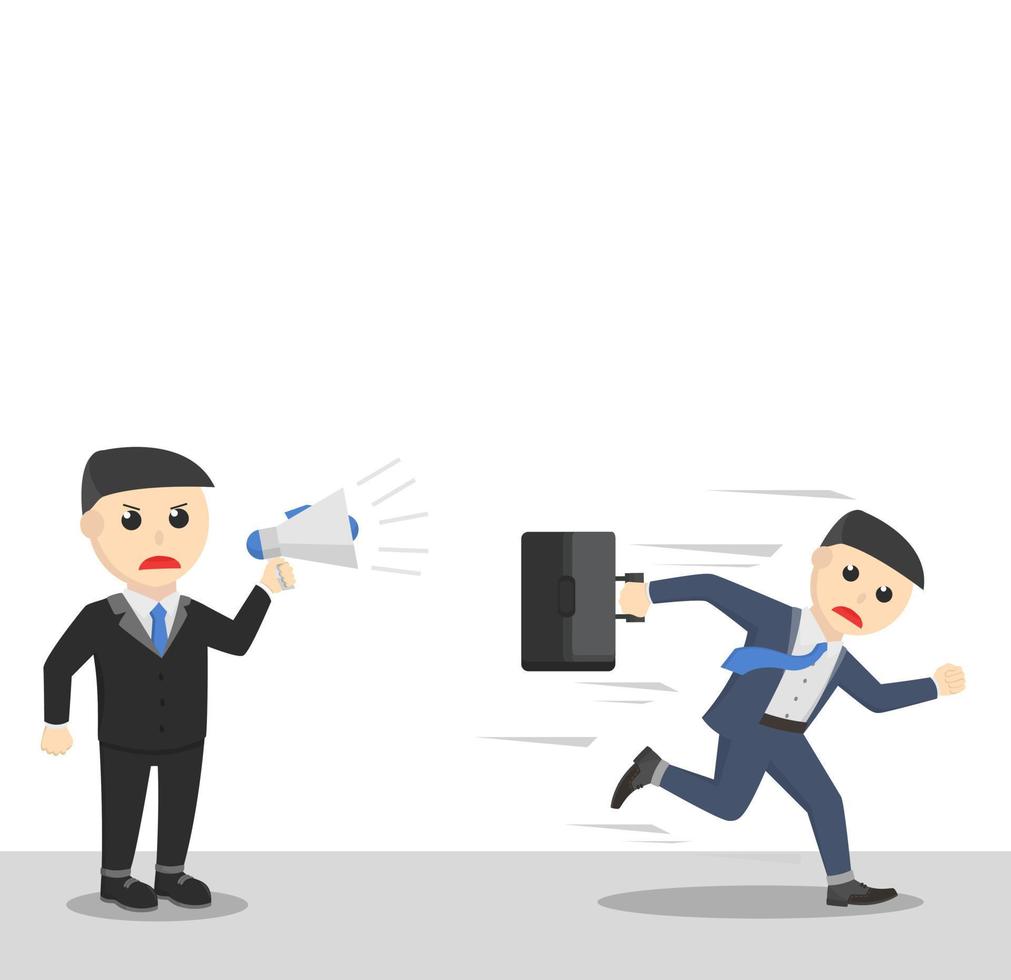 businessman boss fierce design people vector