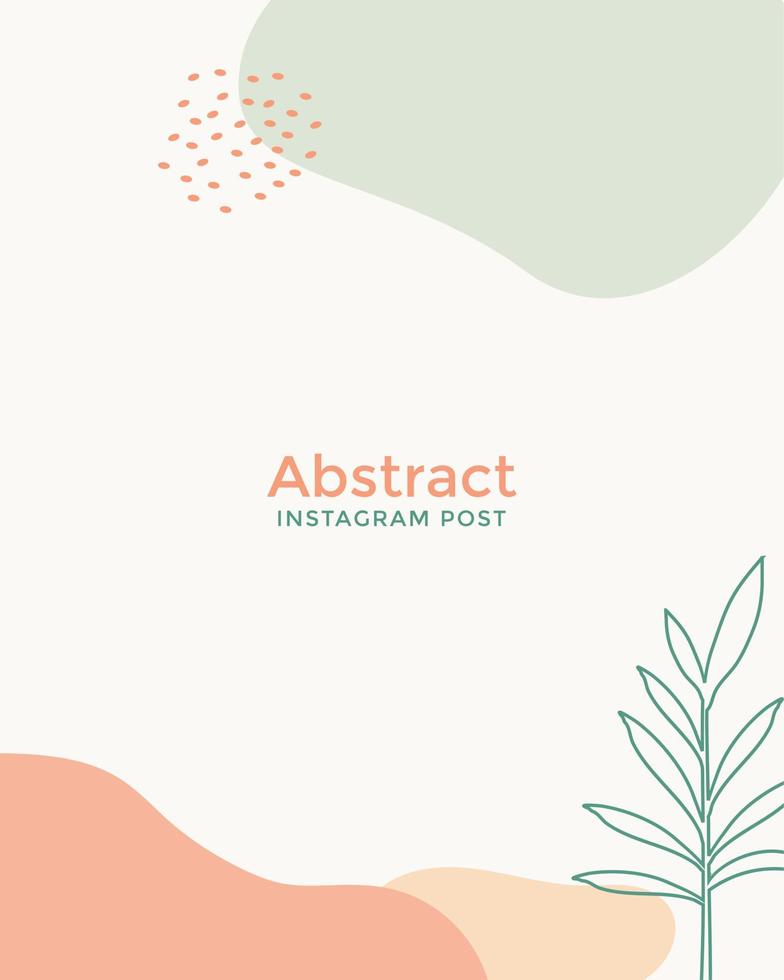 historias y publicaciones en redes sociales. Plantillas creativas abstractas de fondo con concepto artístico. con verde cálido de tonos tierra. vector