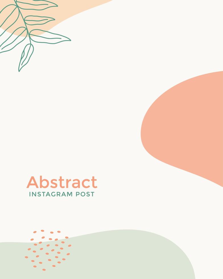 historias y publicaciones en redes sociales. Plantillas creativas abstractas de fondo con concepto artístico. con verde cálido de tonos tierra. vector