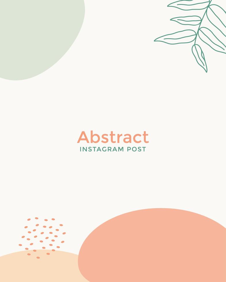 Social media stories and post. Background abstract creative templates with artistic concept. With warm green of earth tones. vector