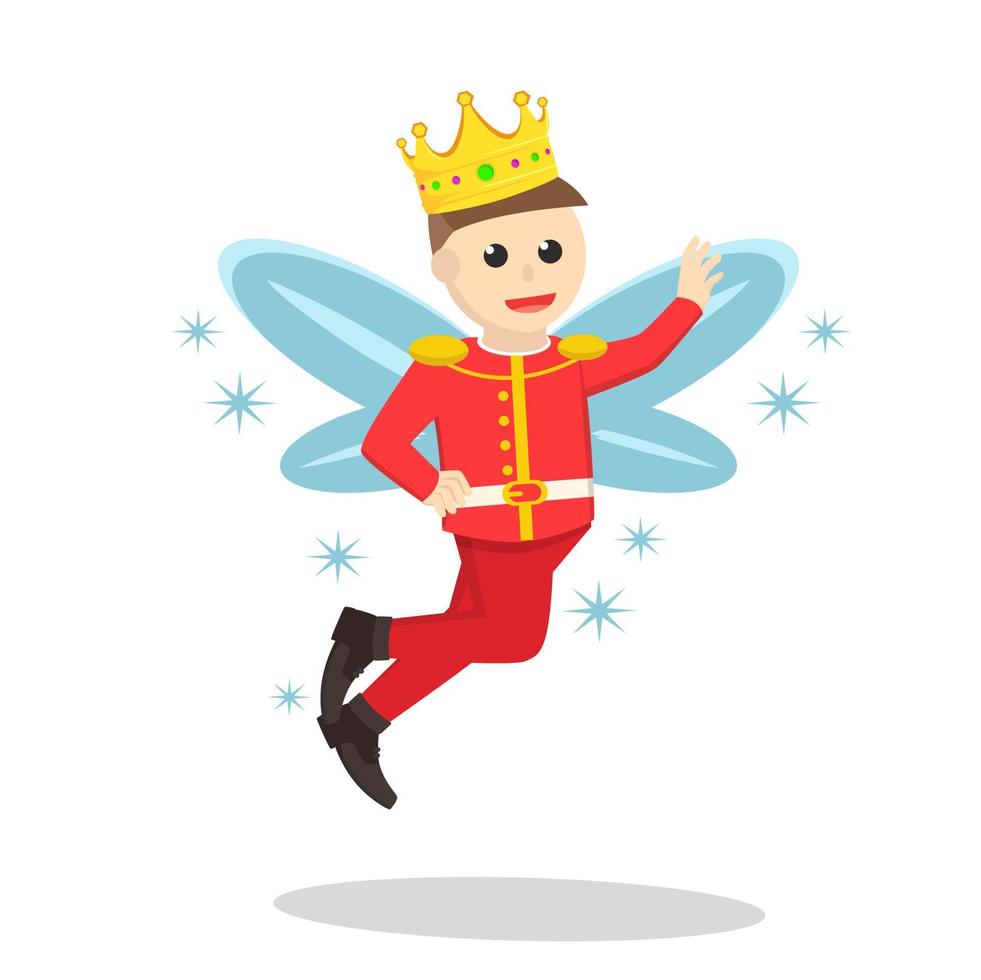 Male Fairy Prince design character on white background vector