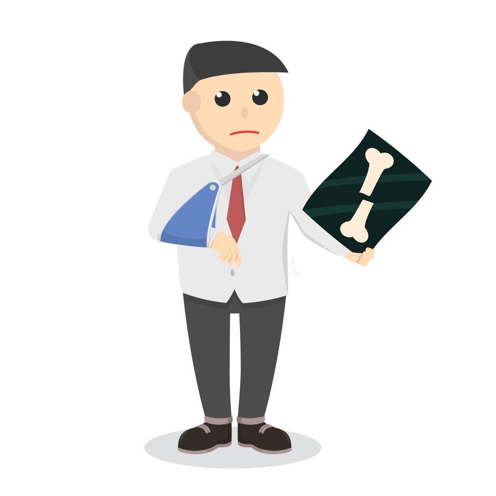 man Hand Injury design character on white background vector