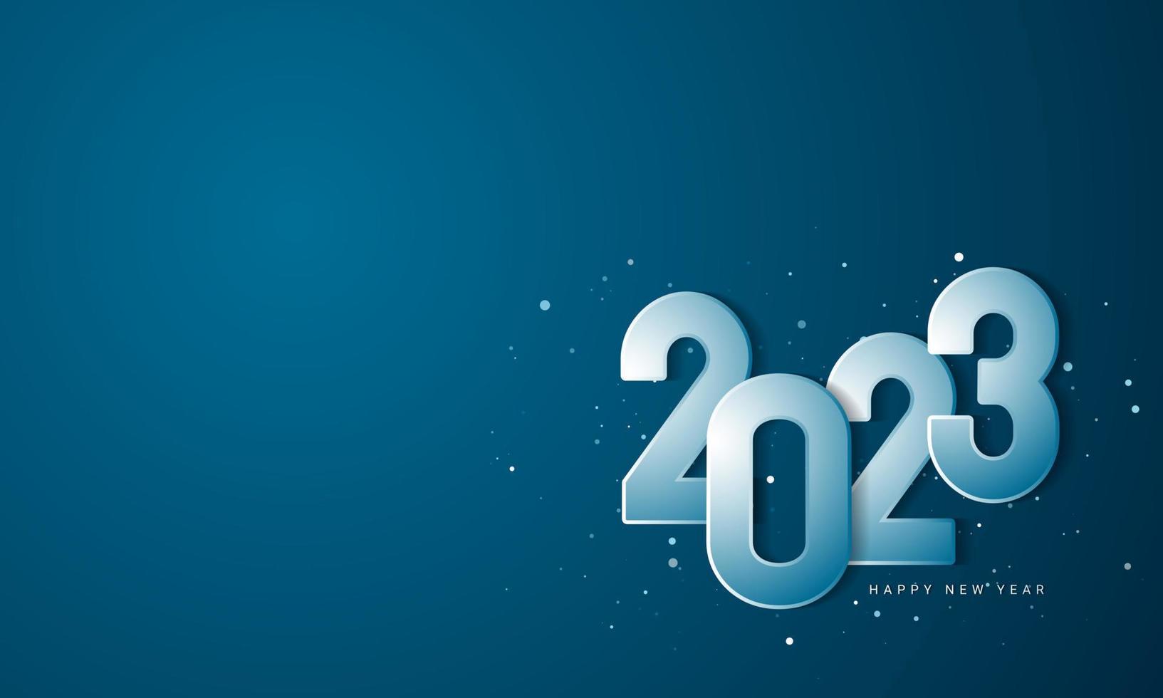 Diseño de fondo de feliz año nuevo 2023. ilustración vectorial vector