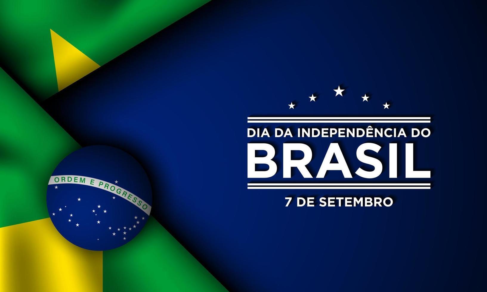 diseño de fondo del día de la independencia de brasil. vector
