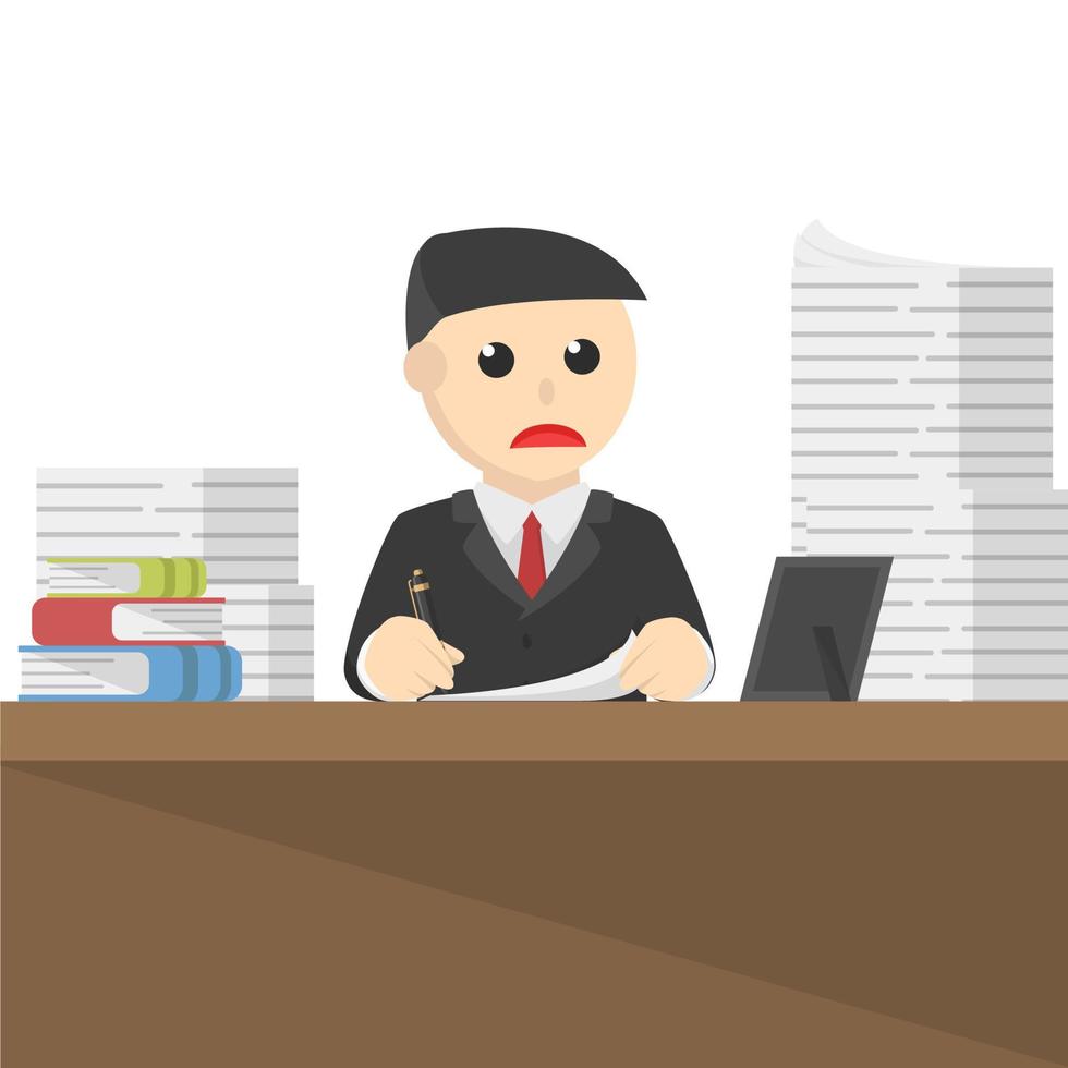 businessman too tired to work design vector