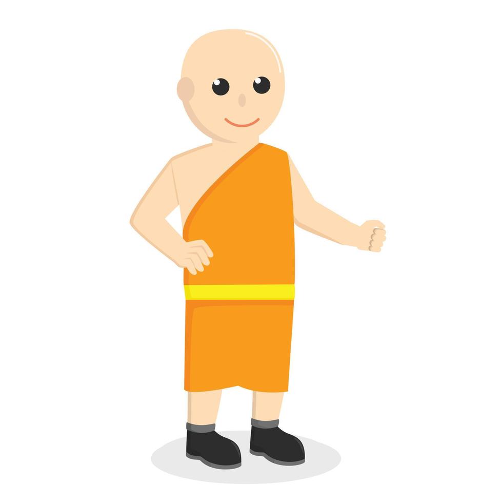 monk pose design character on white background vector