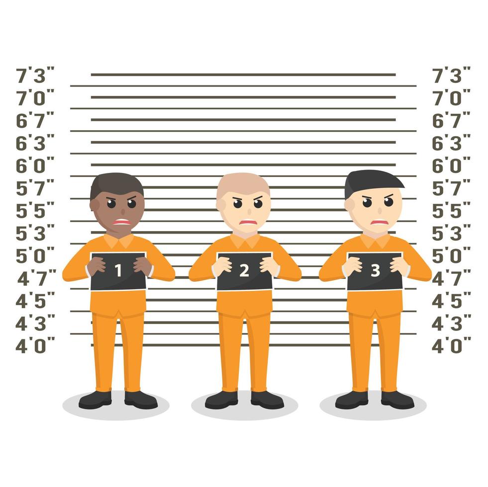 prisoner suspect identification room design on white background vector