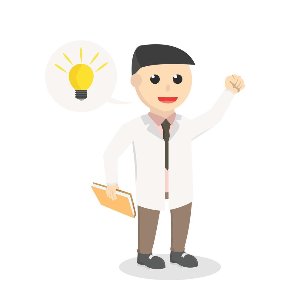 scientists have a idea design character on white background vector