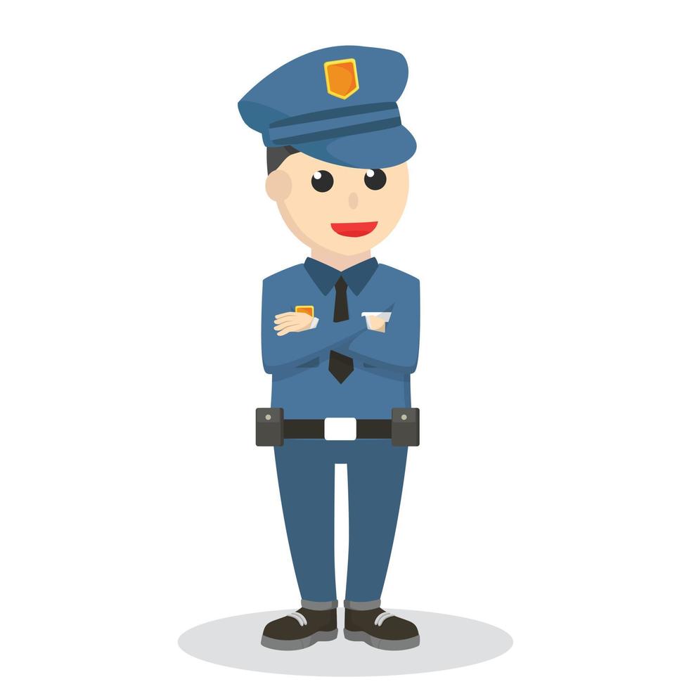 Police officer and property design on white background vector