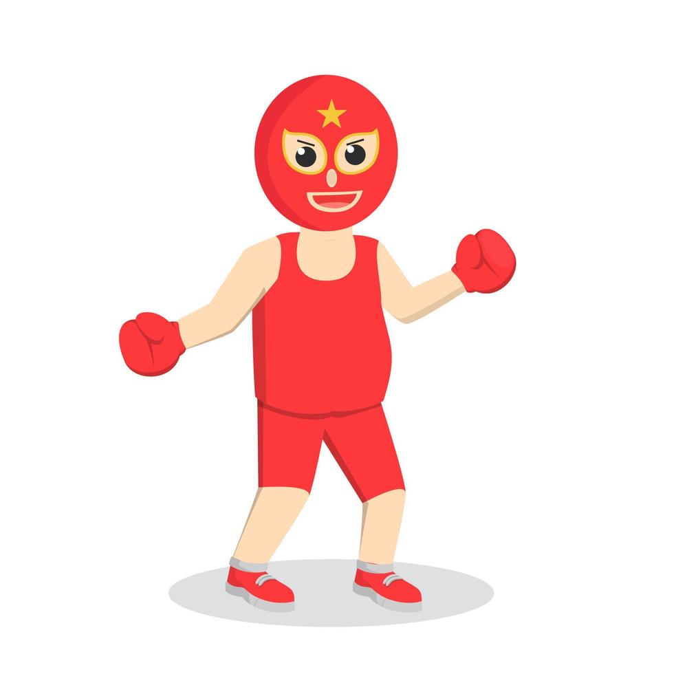 Fighter taunt design character on white background vector