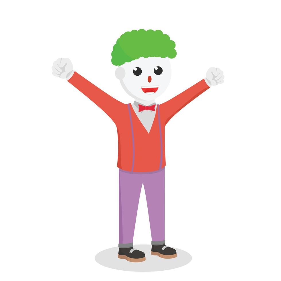 payaso un personaje de diseño de trabajo sobre fondo blanco vector