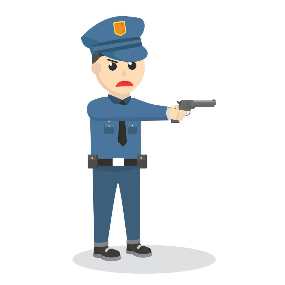 Police With Gun design on white background vector