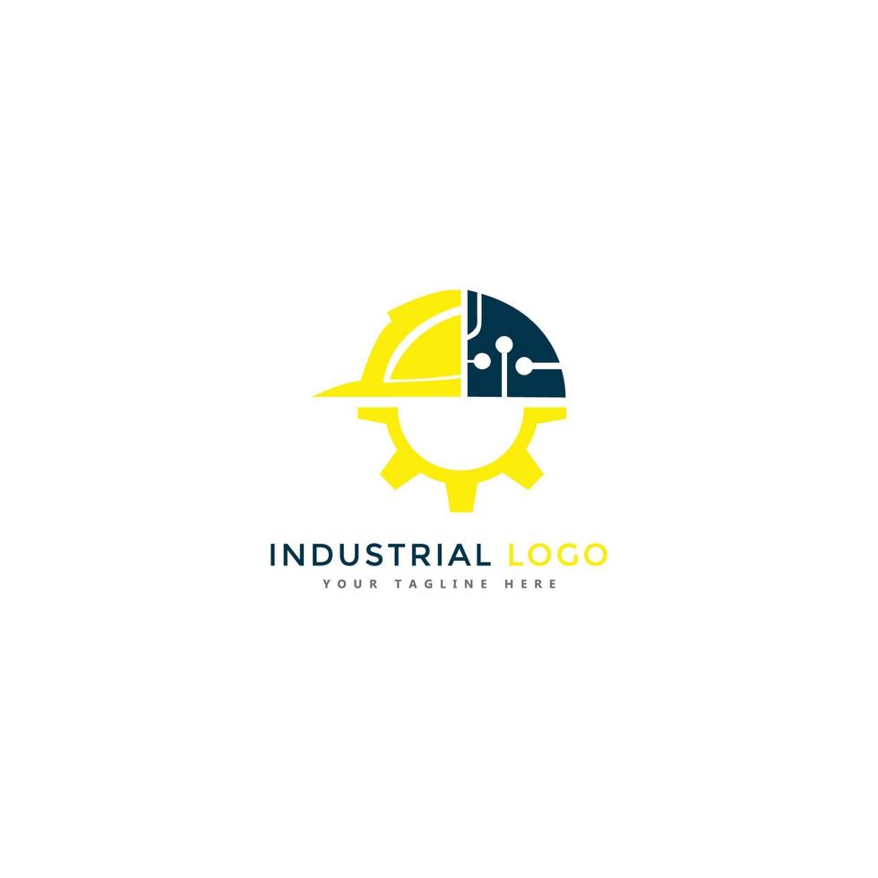 logotipo industrial. este logo esta hecho para empresas o negocios que se dedican a la industria. pero también se puede utilizar en varios otros negocios creativos según sea necesario. vector
