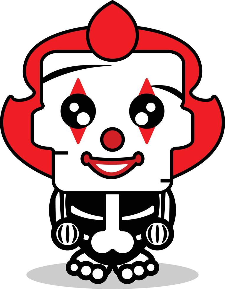 cute Pennywise bone mascot character cartoon vector illustration