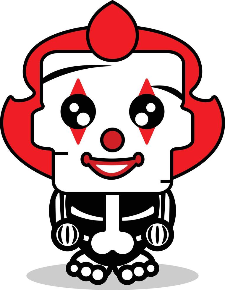 lindo pennywise hueso mascota personaje dibujos animados vector ilustración