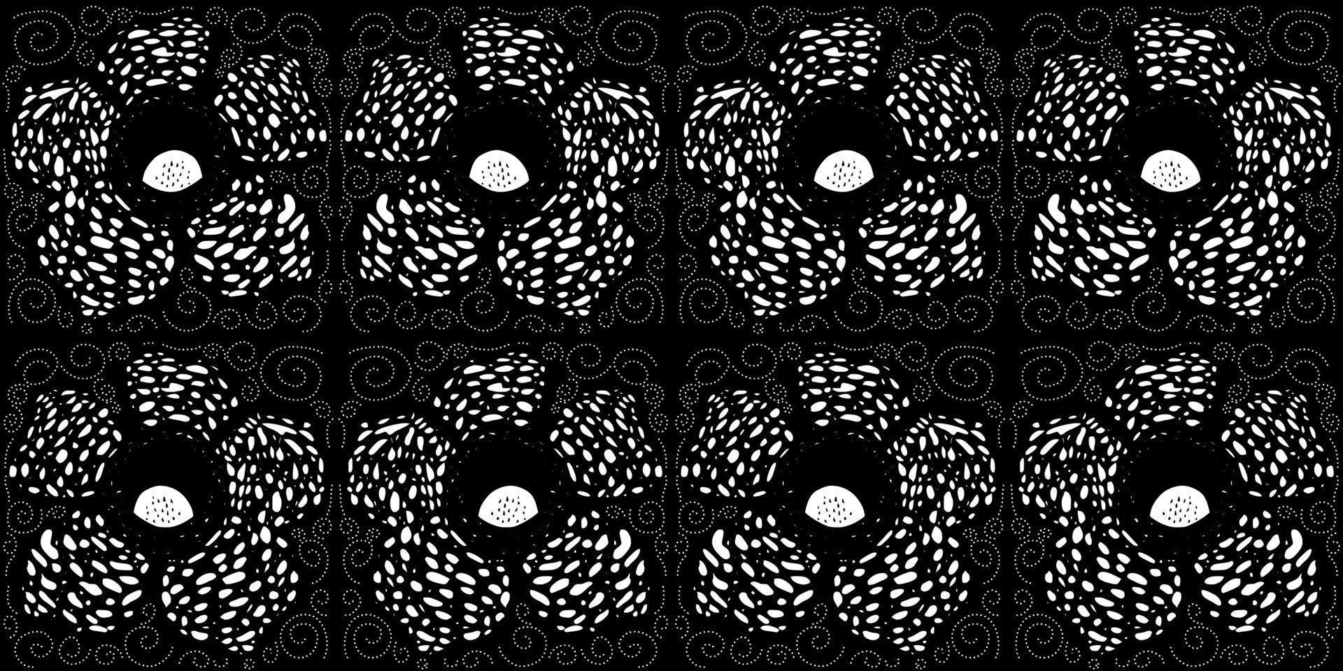 Black and white Rafflesia Arnoldii flower vector