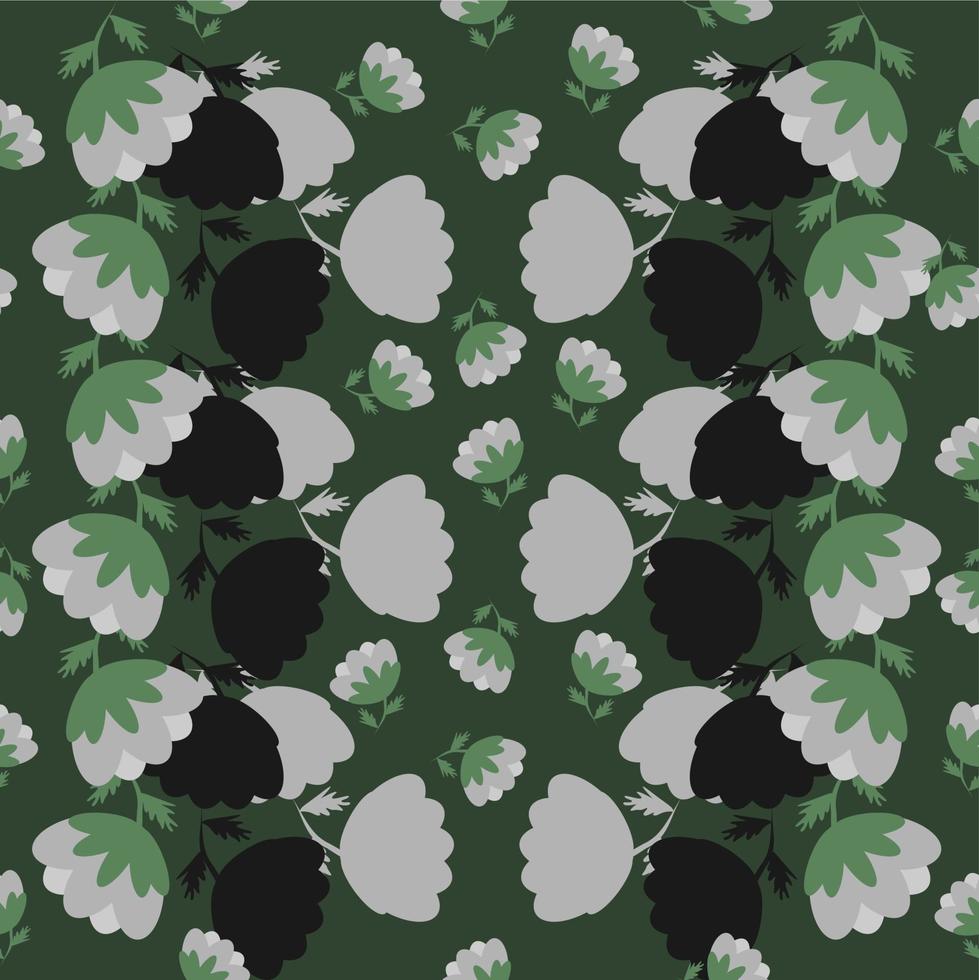 patrón transparente floral abstracto verde para tela o papel tapiz vector