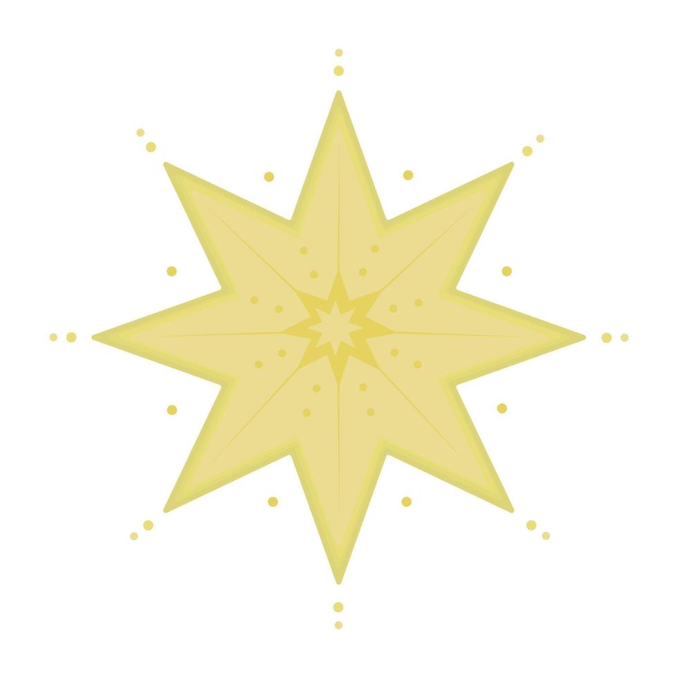 Cute star in yellow color vector