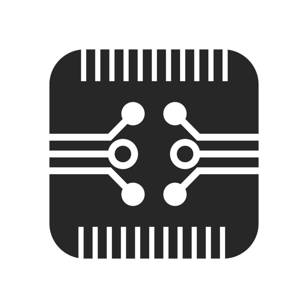 Cpu chip technology vector digital electronic. Computer processor illustration board icon and communication tech hardware. Microchip motherboard engineering datum and symbol pc core equipment device