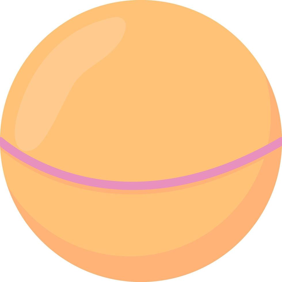 objeto vectorial de color semiplano de bola naranja. juguete para juegos deportivos. elemento editable. artículo de tamaño completo en blanco. ilustración de estilo de dibujos animados simple infantil para diseño gráfico web y animación vector
