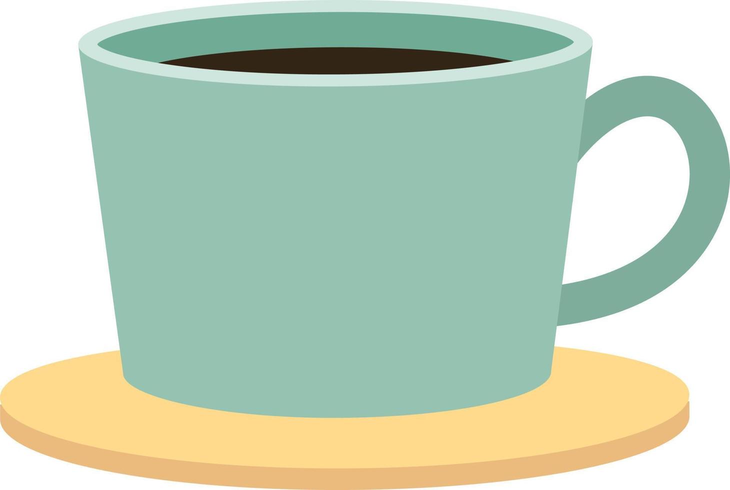 Cup of strong coffee semi flat color vector object