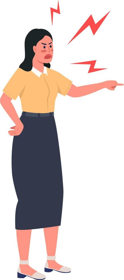 mujer enojada gritando carácter vectorial de color semiplano. figura  editable. persona de cuerpo completo en blanco. dama caliente ilustración  de estilo de dibujos animados simple para diseño gráfico web y animación  10891620