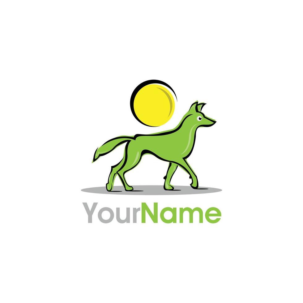 Dog logo vector illustration . Colorful and bright