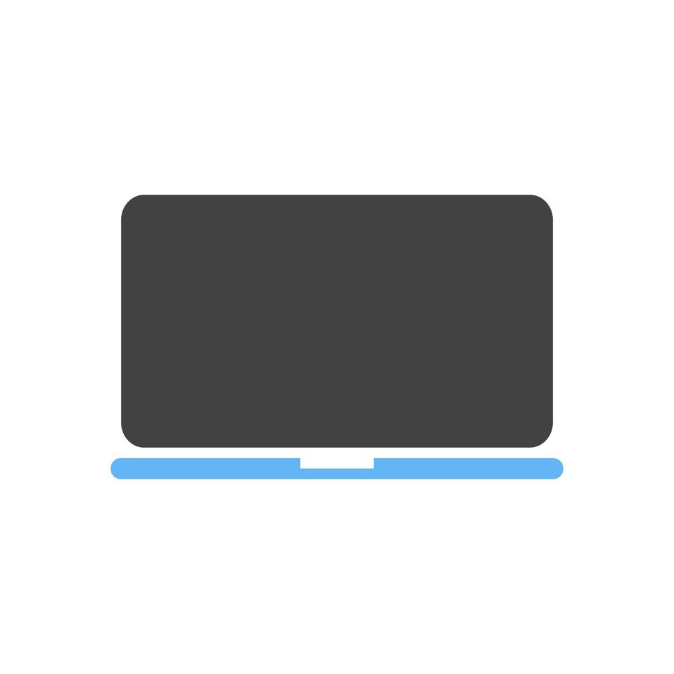 Laptop Glyph Blue and Black Icon vector
