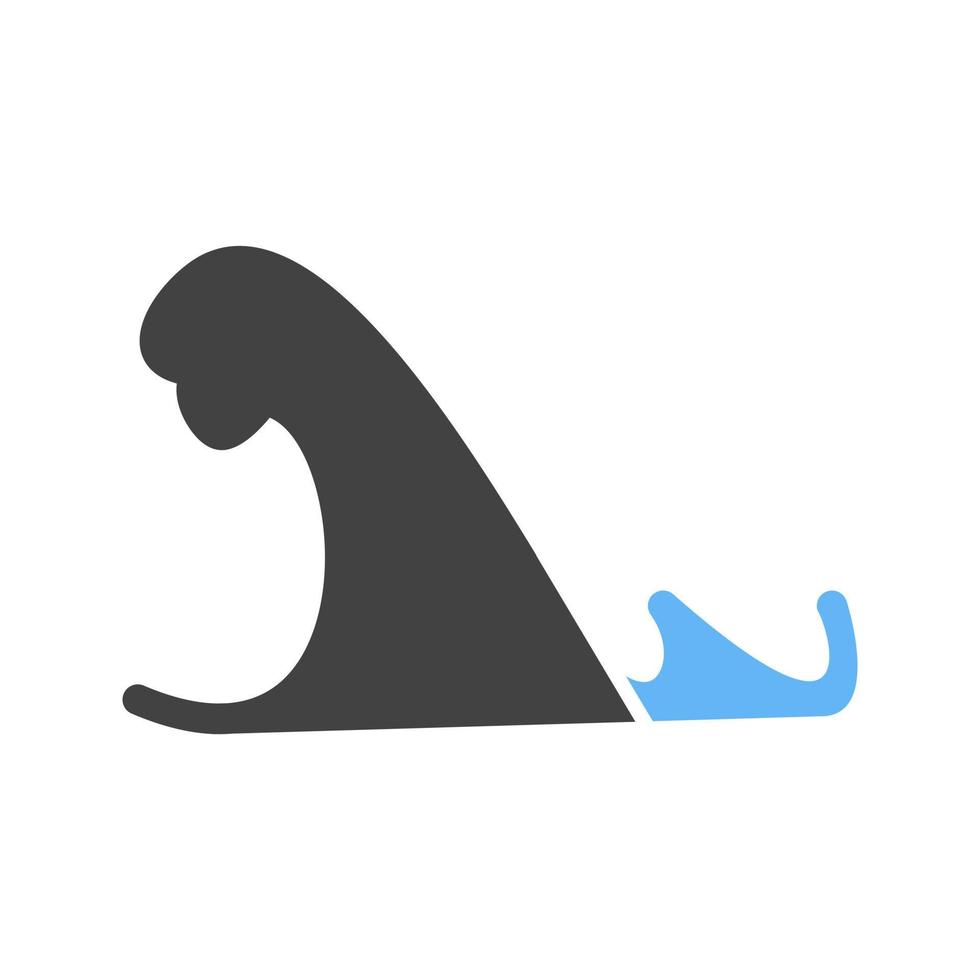 Storm Surge Glyph Blue and Black Icon vector