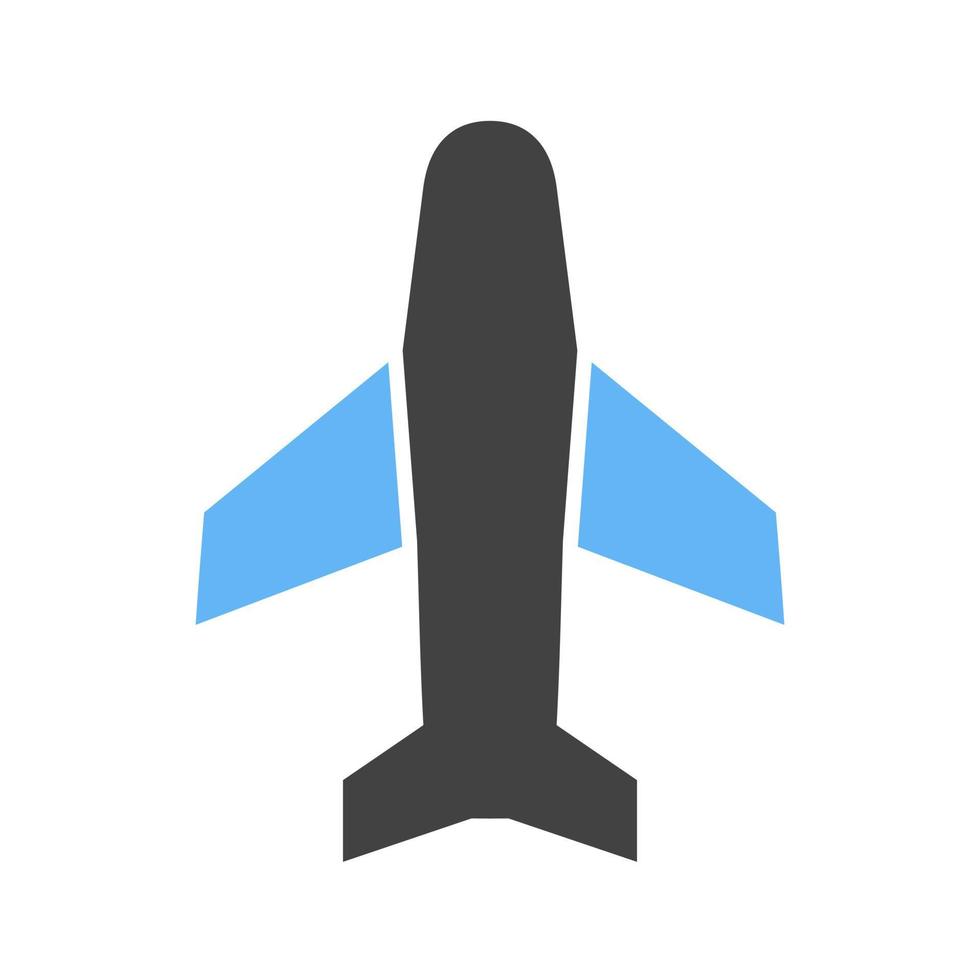 Aero plane Passenger Glyph Blue and Black Icon vector