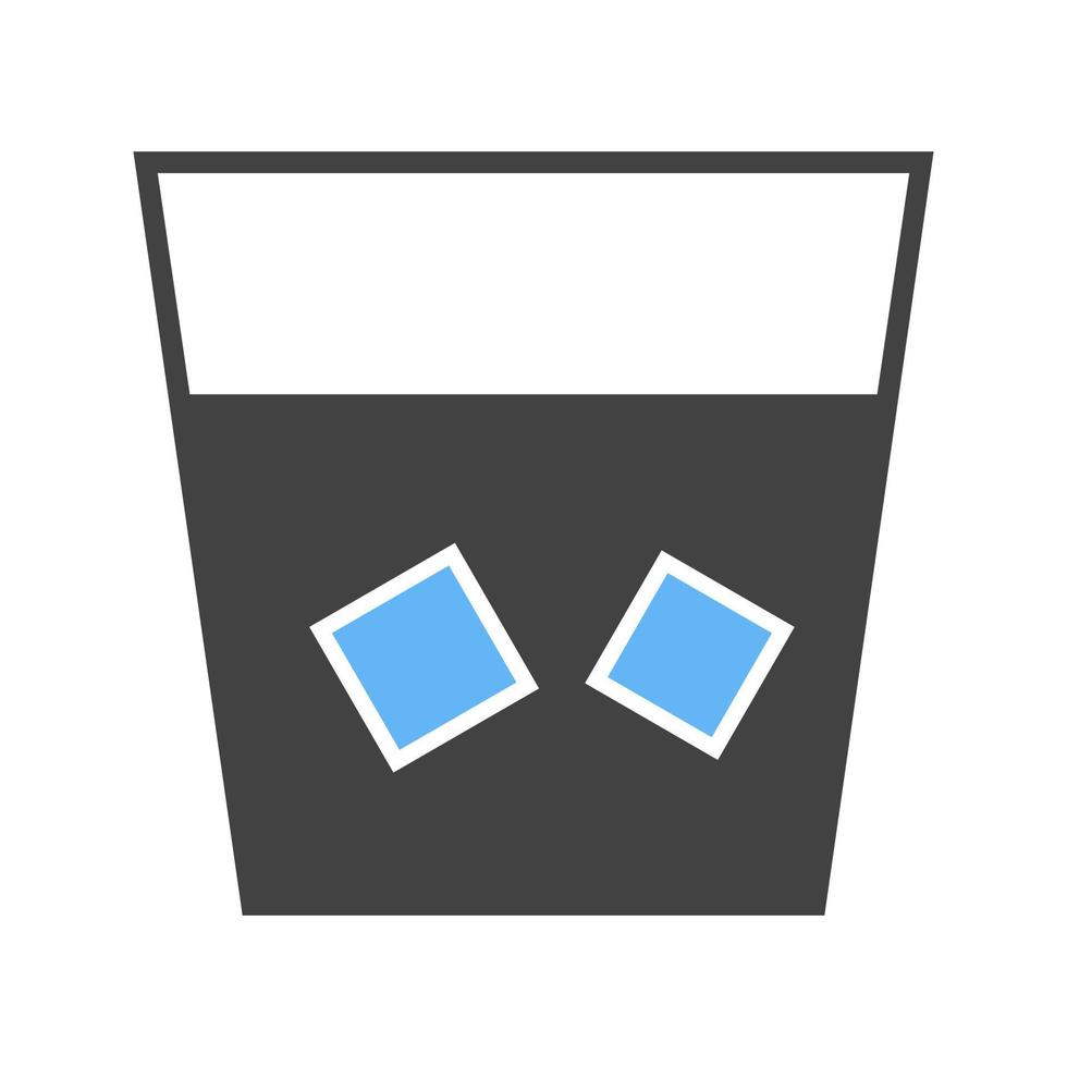 White Russian Drink Glyph Blue and Black Icon vector