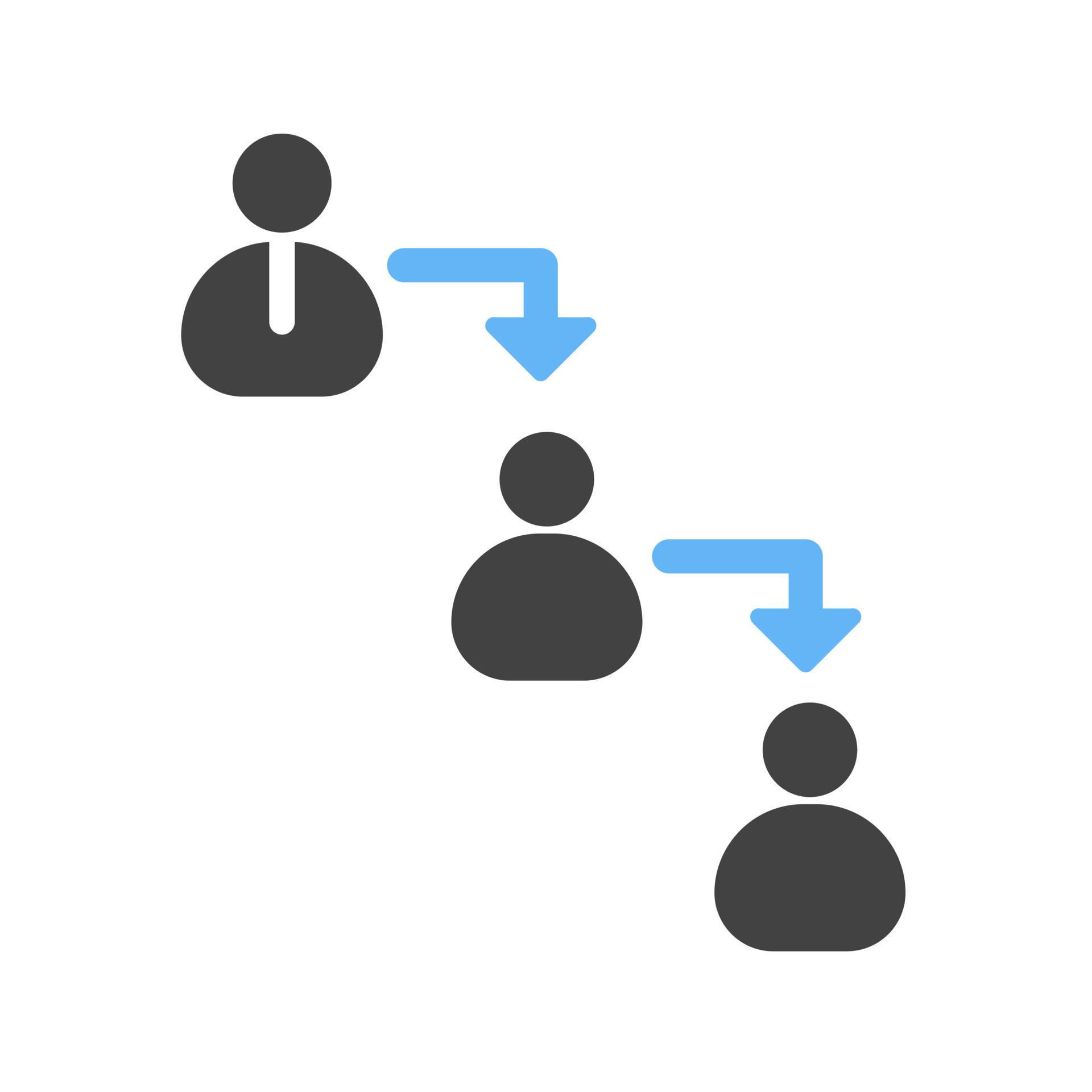 Chain of Command Glyph Blue and Black Icon 10892091 Vector Art at Vecteezy