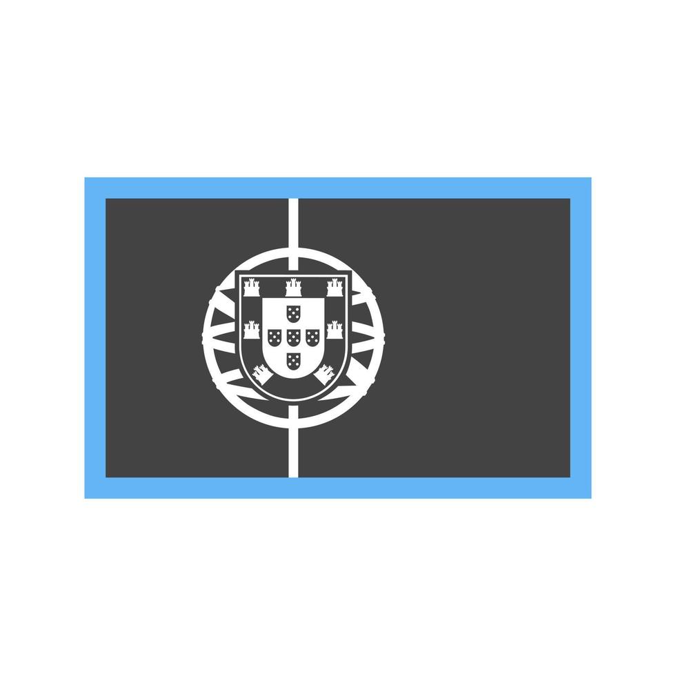 Portugal Glyph Blue and Black Icon vector