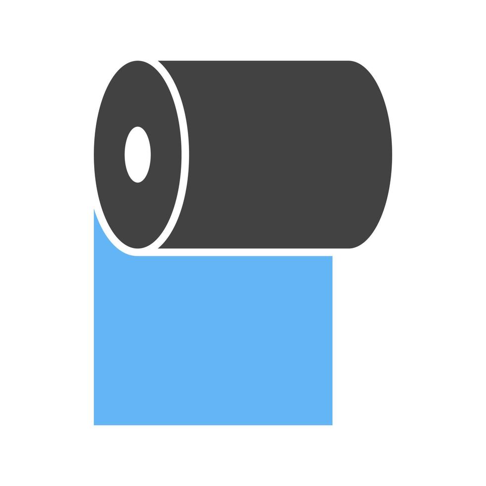 Cleaning Roll Glyph Blue and Black Icon vector