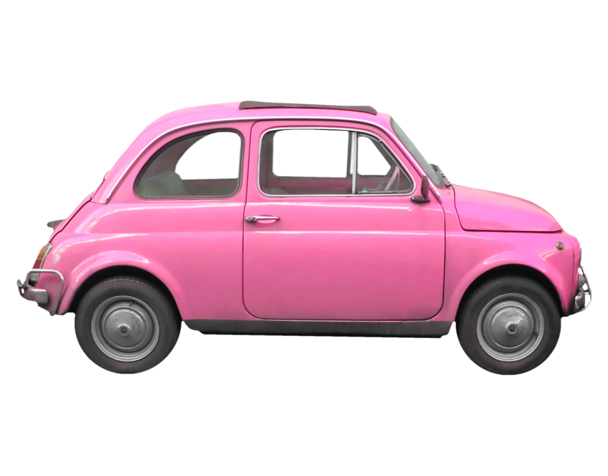 rosa fiat 500 coche png transparente