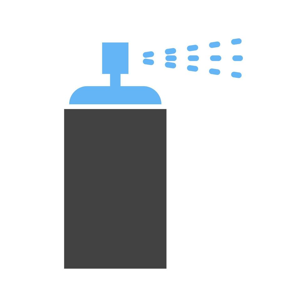 Spray Glyph Blue and Black Icon vector