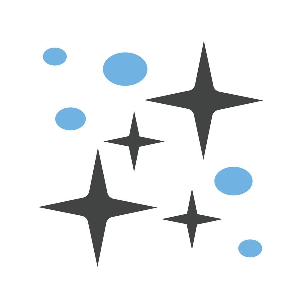 Stars II Glyph Blue and Black Icon vector