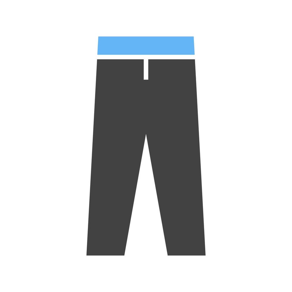 pantalones glifo icono azul y negro vector