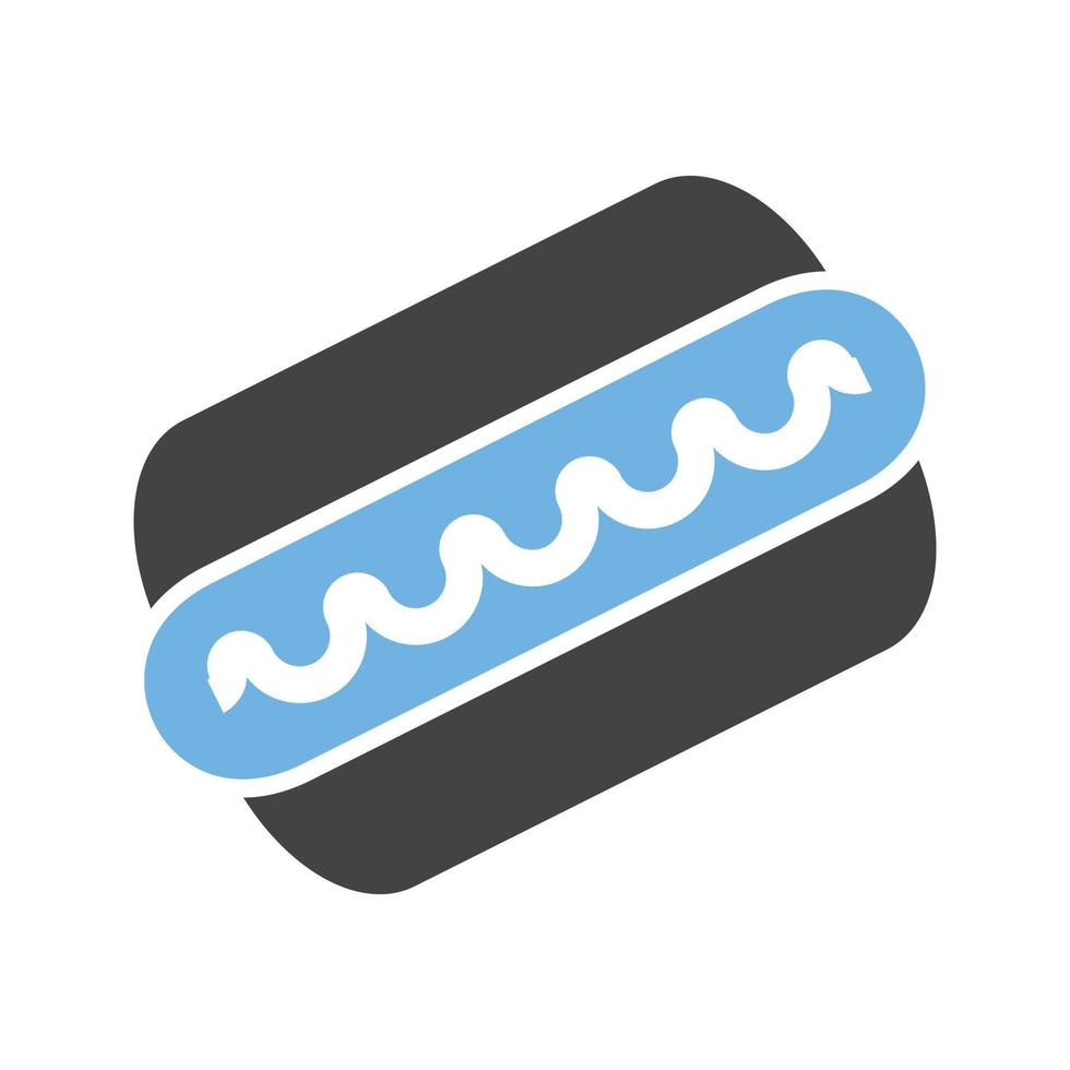 HotDog Glyph Blue and Black Icon vector