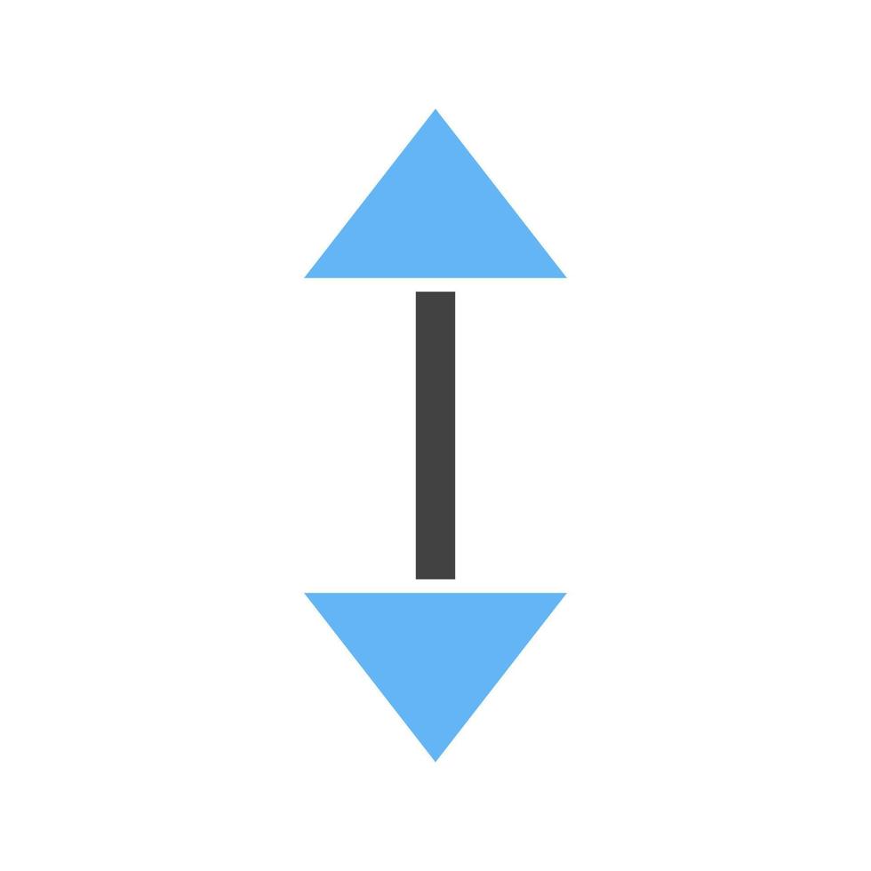 Up-Down II Glyph Blue and Black Icon vector