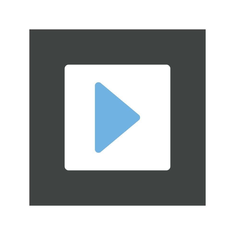 Video Glyph Blue and Black Icon vector