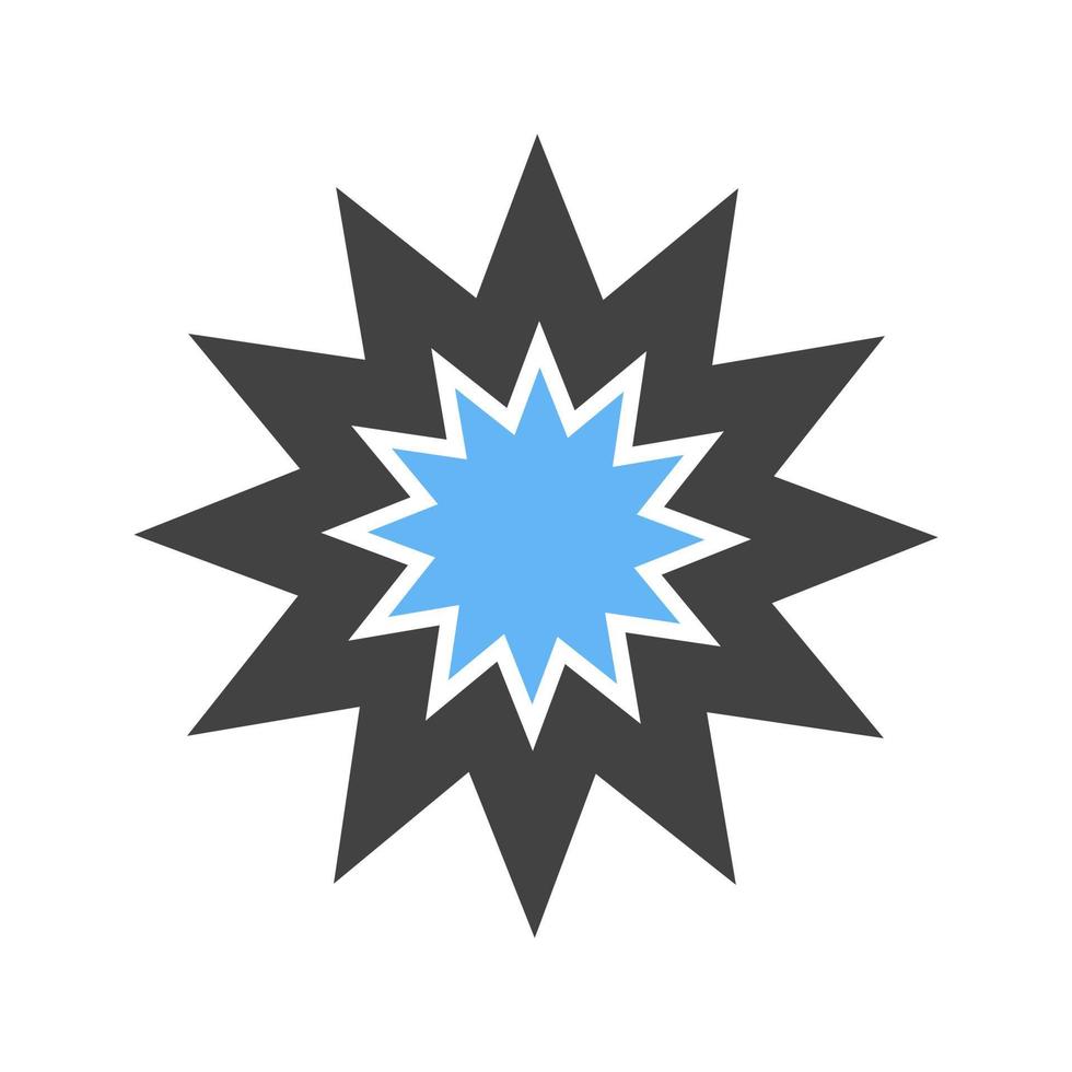 Explosion I Glyph Blue and Black Icon vector