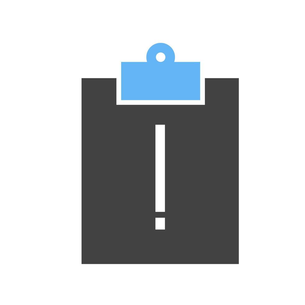 Assignment Late Glyph Blue and Black Icon vector