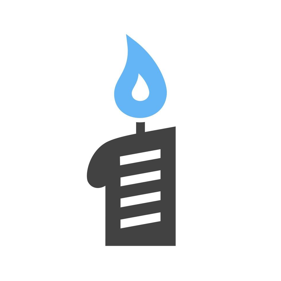 Candle Glyph Blue and Black Icon 10892916 Vector Art at Vecteezy